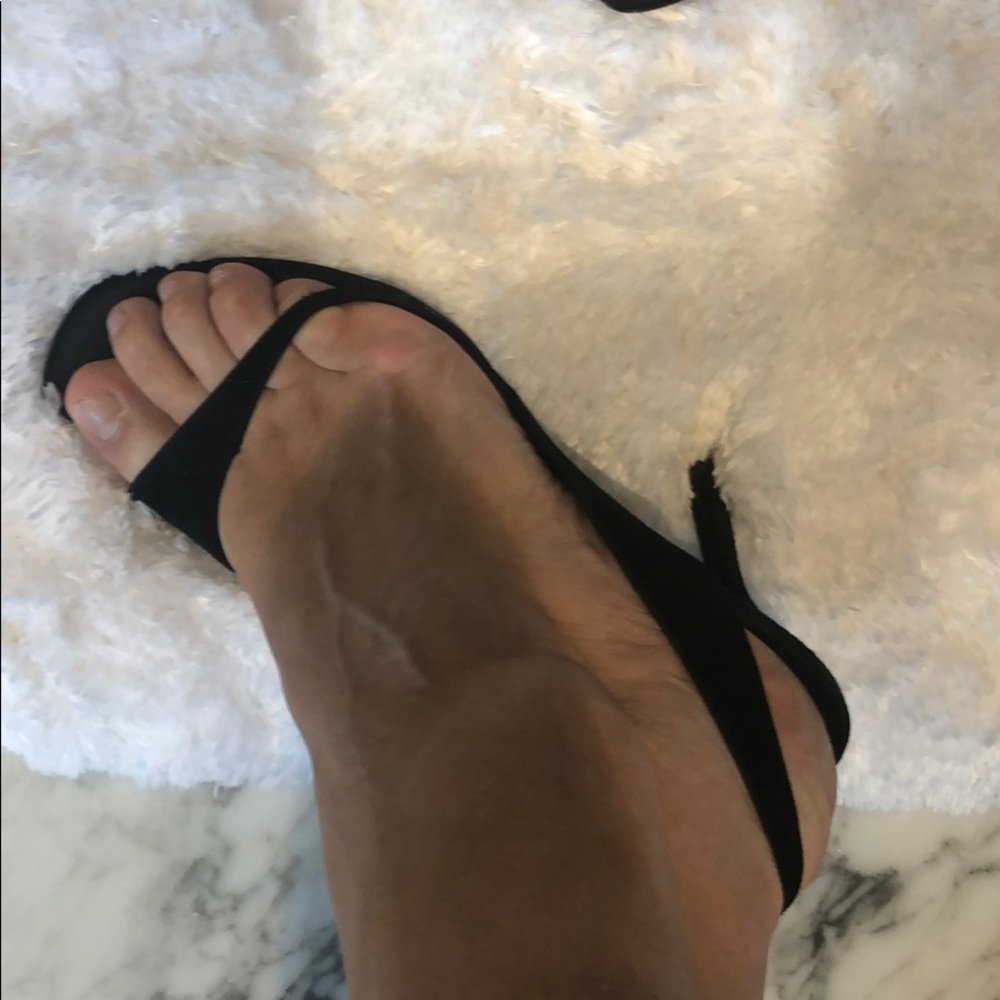 Sexy black Suede BCBG sandals
